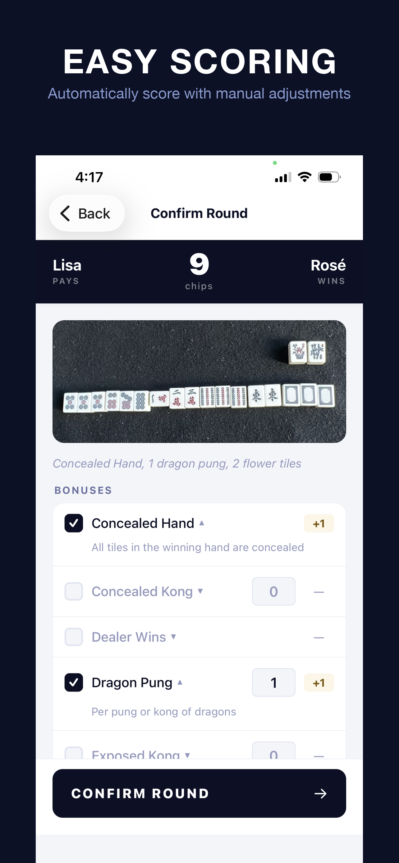 Round confirmation